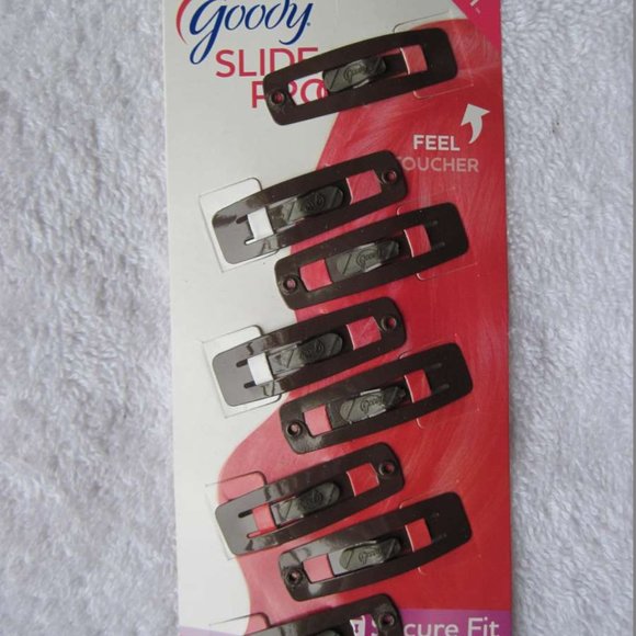 8 Goody Stay Put Slide Proof Hair Snap Clips Secure Hold Fit Black Blonde Silver - Picture 12 of 16